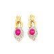 Pre Owned 18ct Ruby and Diamond Drop Earrings ZL562 Pre Owned 18ct Ruby and Diamond Drop Earrings ZL562